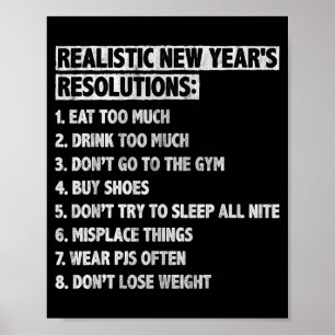 Poster Ditos de Resolução de Ano Novo Realistas Cotações
