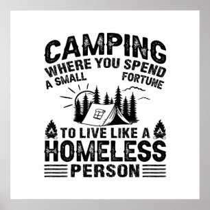Poster Ditos engraçados de camping