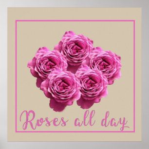 Poster Ditos engraçados sobre rosas e amor