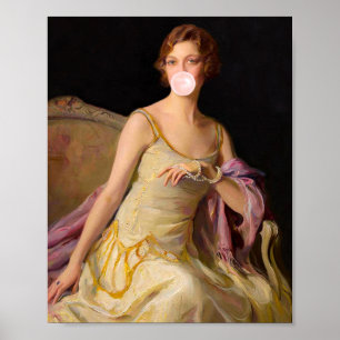 Poster Diva de Chiclete em Vestido Amarelo
