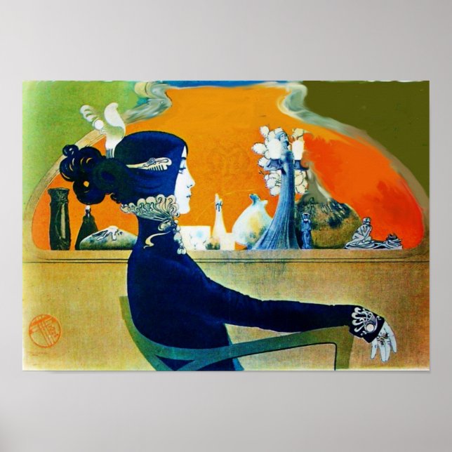 Pôster DIVA EM AZUL / Beleza,Cabelo,Moda (Frente)