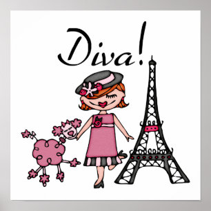 Pôster Diva vermelha do cabelo