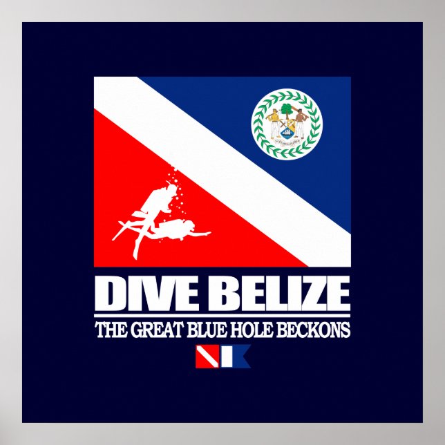 Poster Dive Belize (Frente)