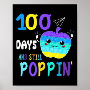 Poster Diversão 100 Dias De Escola Para Amantes De Fidget