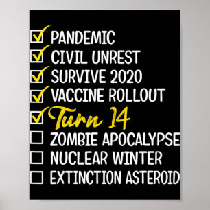 Poster Diversão 14 Birthday Dif 14 Anos Quarentena 202