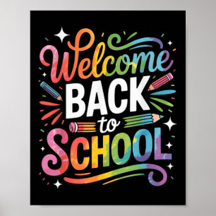 Poster Diversão Bem-vindo de Volta à Escola Arco-íris Pro