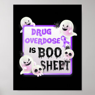 Poster Diversão Boo Halloween A Sobredosagem De Drogas Fa