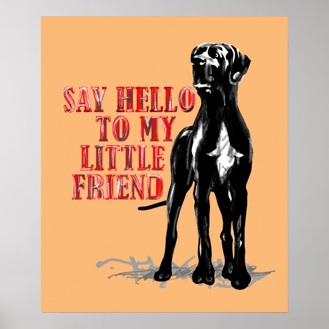 Poster Diversão com o Great Dane (Frente)
