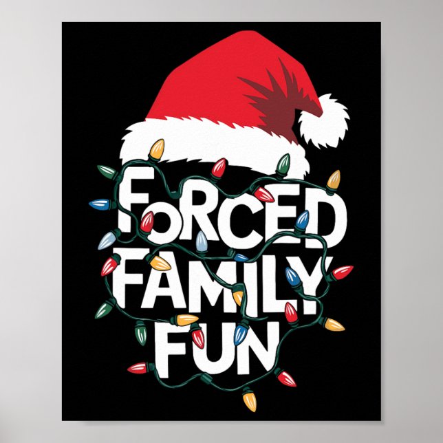 Poster Diversão da família forçada Natal sarcástico Engra (Frente)