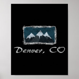 Poster Diversão de esqui de inverno em Denver Colorado an