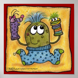 Pôster Diversão de Fantoche Sock