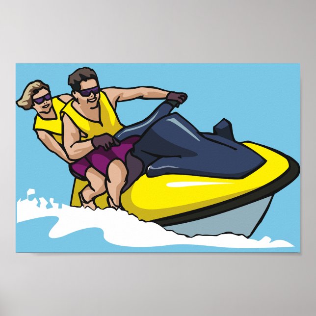 Poster Diversão de Jetski (Frente)