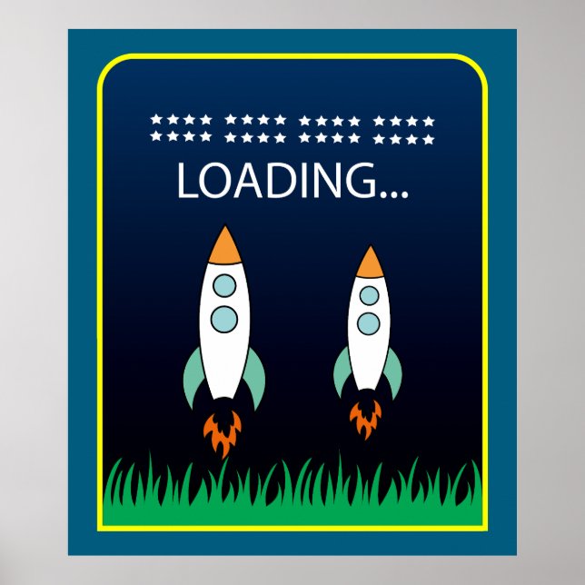 Poster Diversão de lançamento de foguetes preenchida, col (Frente)