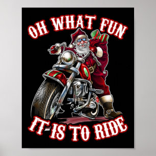 Poster Diversão de motocicletas Vovô Papais noeis Cavalei