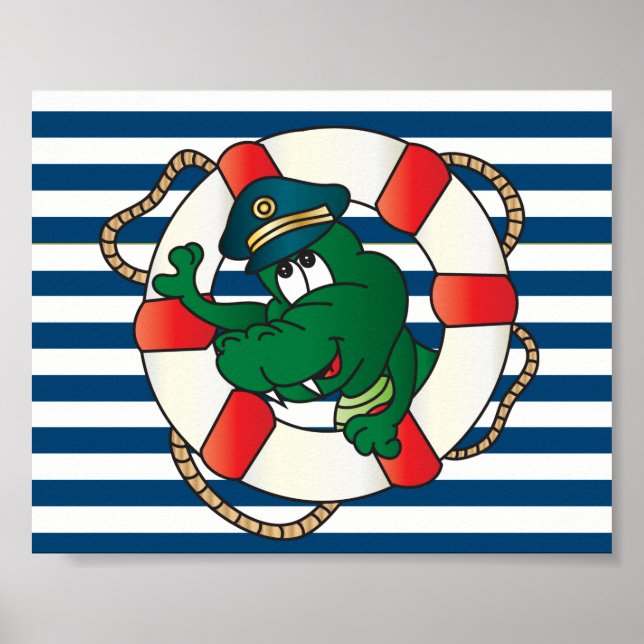 Poster Diversão do Capitão Alligator (Frente)
