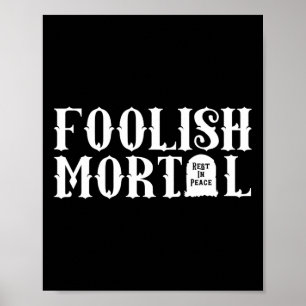 Poster Diversão do Dia das Bruxas Preguiçoso Mortal tolo