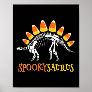 Poster Diversão do Spookysaurus Candy Corn Dinossaur Hall