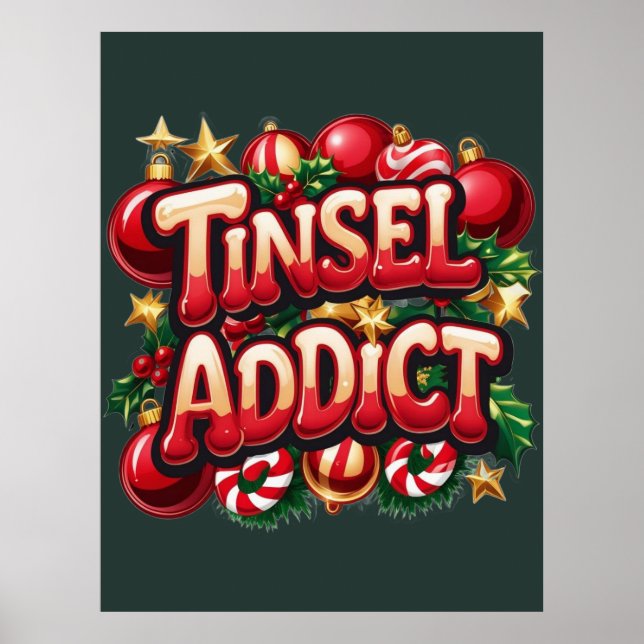 Poster Diversão do viciado em Tinsel (Frente)