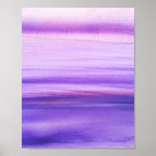 Poster Diversão em água com abstrato roxo Uniforme (Frente)