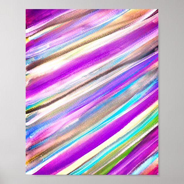Poster Diversão em água com abstrato roxo Uniforme (Frente)