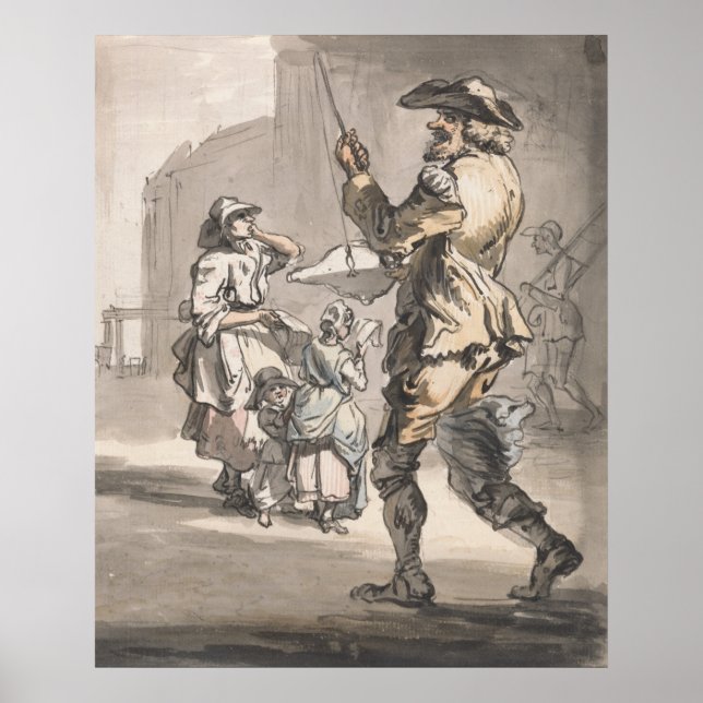 Poster Diversão em Diversão - Paul Sandby - c1759 (Frente)