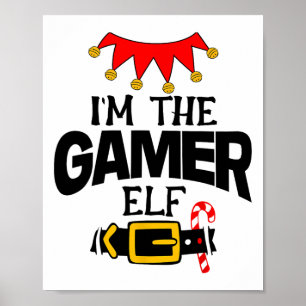 Poster Diversão Eu Sou O Elfo Gamer Fantasias Natal Famíl