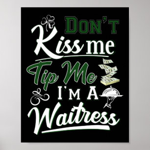 Poster Diversão irlandesa Não me beije me dê uma dica Eu