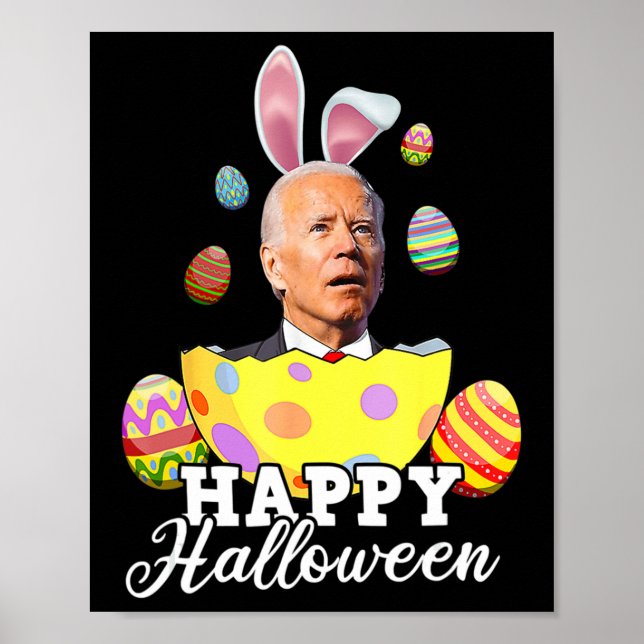 Poster Diversão Joe Biden Happy Halloween Fusera Páscoa C (Frente)