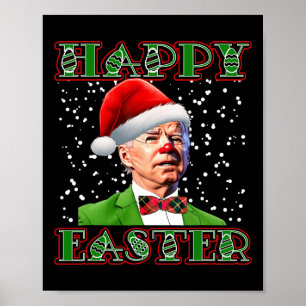Poster Diversão Joe Biden Natal Confuso Páscoa Biden