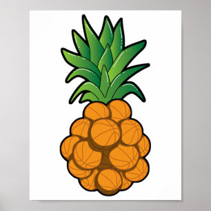 Poster Diversão Legal do abacaxi Design - Arte Gráfica -