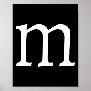 Poster Diversão - Letra m Figuras de Halloween