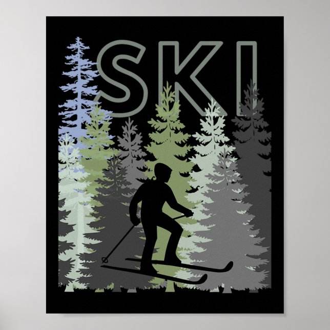 Poster Diversão Mountain Adventure Ski Squad Winter Sport (Frente)