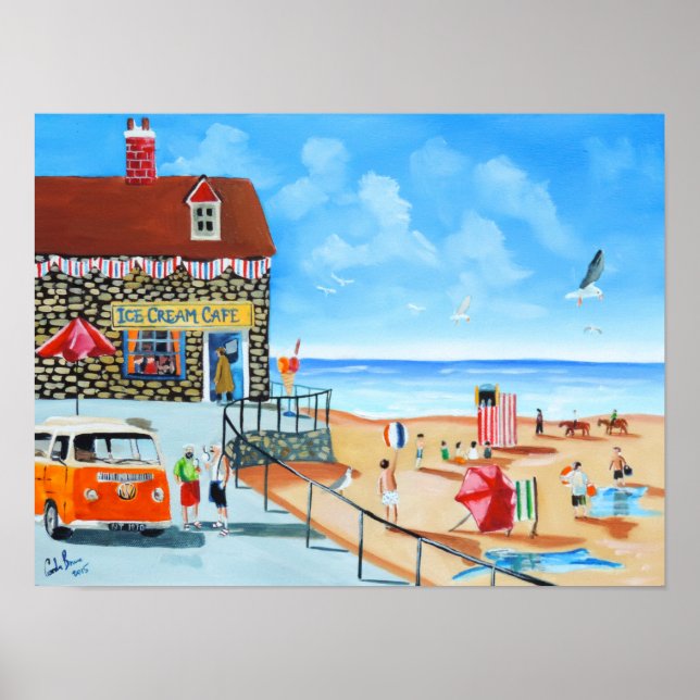 Pôster Diversão na área costeira britânica (Frente)