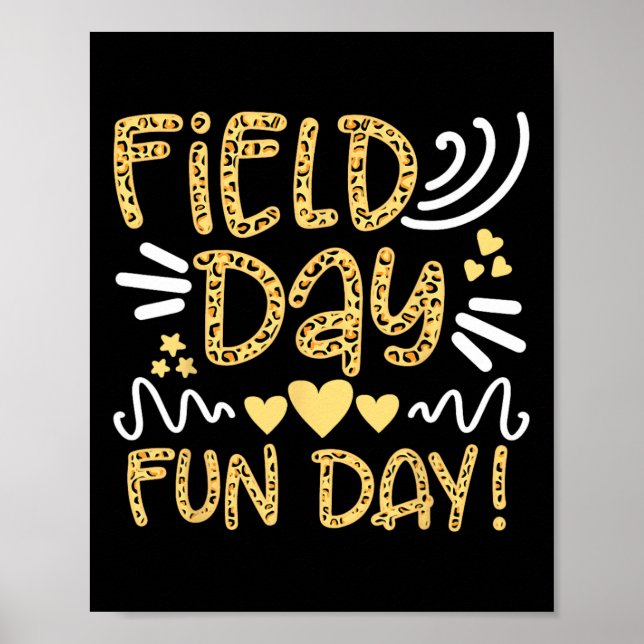 Poster Diversão no Dia de Campo Escolar Leopardo Dia de C (Frente)