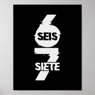 Poster Diversão Seis Sete Em Espanhol Seis Siete 67 Brain