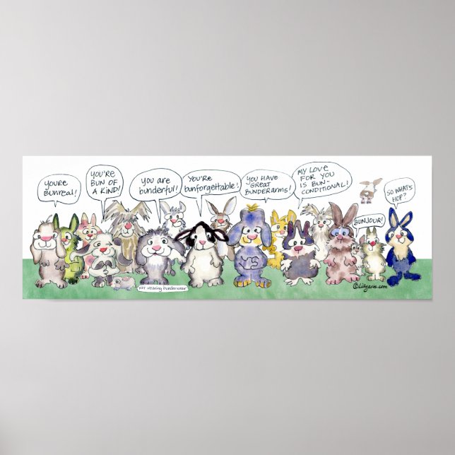 Poster Diversão sem limites - Coelho de Amor com Piadas (Frente)