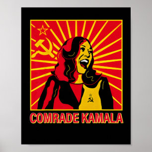 Poster Diversão Socialista Camala Commie La Harris 2024