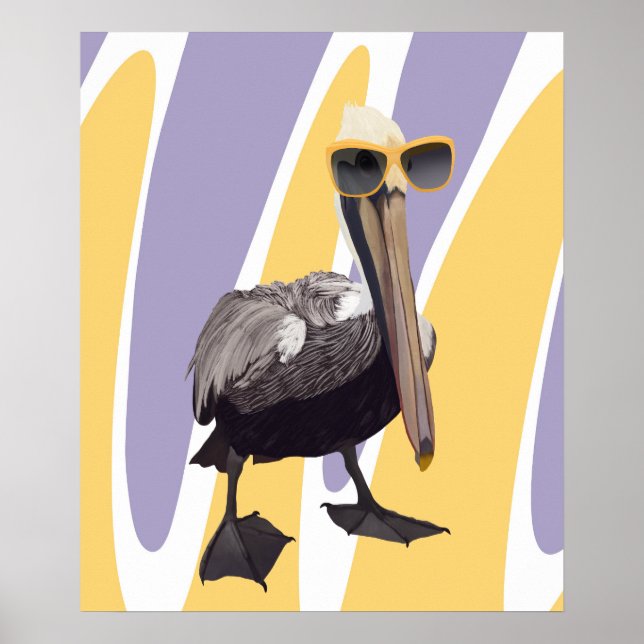 Poster Diversão Summer Vibes Pelican Bird (Frente)