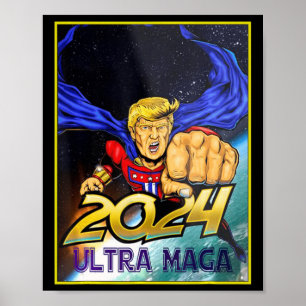Poster Diversão Ultra MAGA Pro Trump Maga Super Ultra Mag