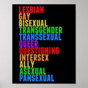 Poster Diversidade do Orgulho LGBTTQIAAP Arco-Íris Acróti
