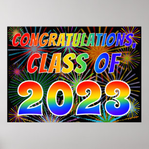 Poster Diversos Parabéns "CLASSE DE 2023" (Fireworks)