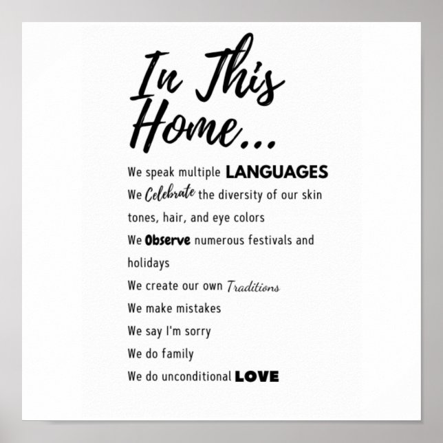 Poster Diversos produtos da família (Frente)