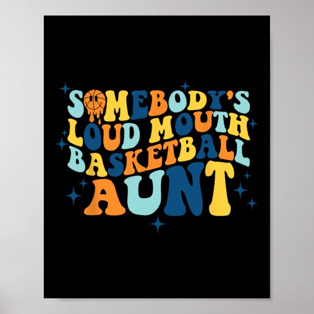 Poster Divertida Tia Groovy, Jogadora de Basquete Loud Mo (Frente)