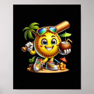Poster Divertidas Havaí Softll Ll Havaianas Tropicais Fér