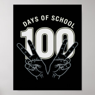 Poster Divertido 100º Dia De Aula Para Professor Ou Aluno