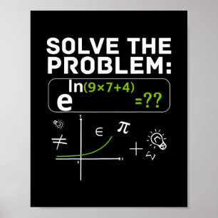 Poster Divertido 67 Meme de Matemática Resolva o Problema