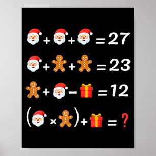 Poster Divertido 67 Meme Natal Professor de Matemática Pa