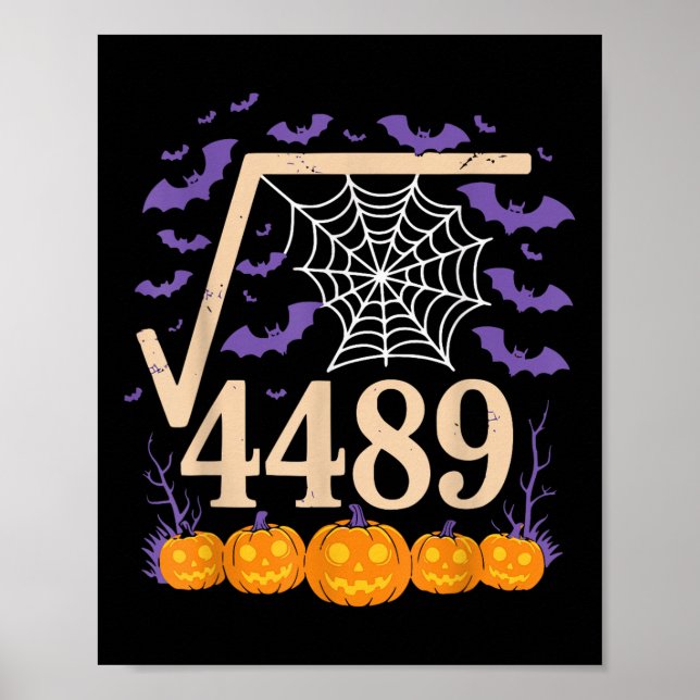 Poster Divertido 67 Meme Professor de Matemática 6 7 Raiz (Frente)