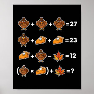 Poster Divertido 67 Memethanksgiving Professor de Matemát