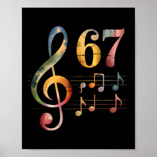 Poster Divertido 67 Música Meme Gíria Seis Sete Professor